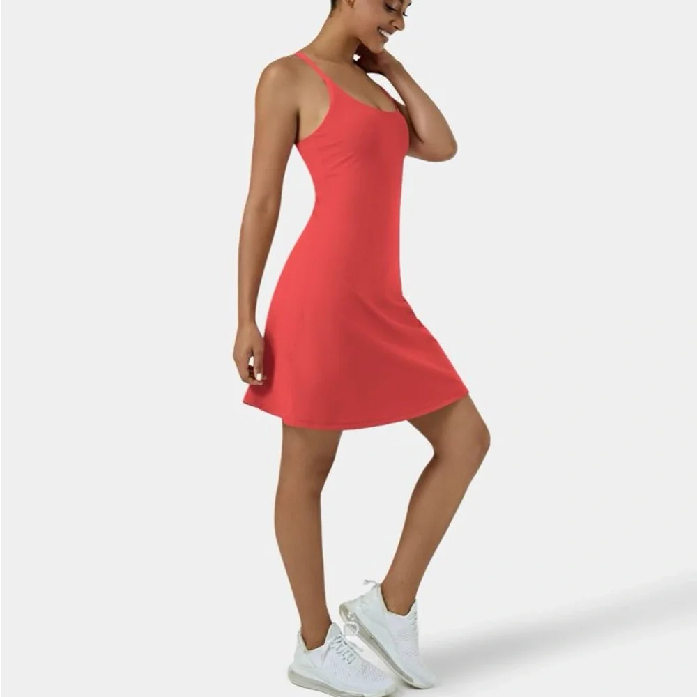 Women's Coral Tank Dress with Built-In Shorts - Picture 15 of 16